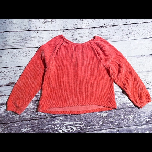 Gymboree Girls Coral Cropped Sweater - Picture 2 of 2